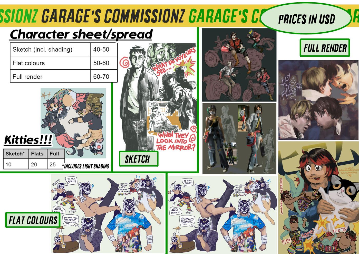 If the image is hard to read, please use the link provided for the google document with all the information!